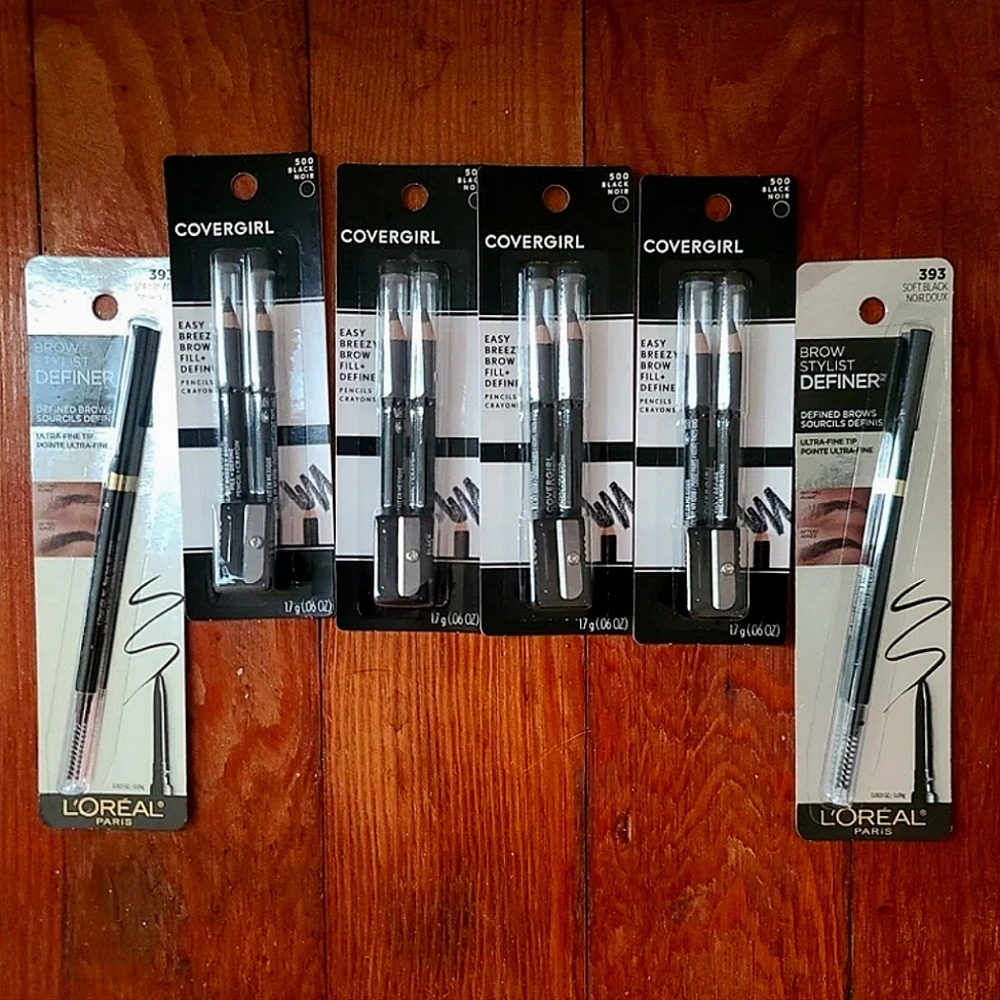 Black Eyebrow Makeup Bundle Covergirl & L'Oreal